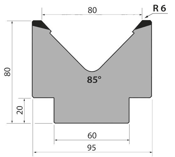 Матрица 85⁰ тип Promecam M60.85.80 от компании Нова Механика